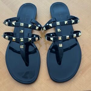Black Studded Sandals Nicole miller size 7